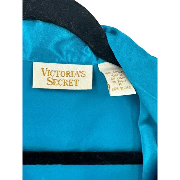VTG Victoria's Secret Gold Label Womens Size Small Satin Button Up Night Shirt‎ - Picture 2 of 10